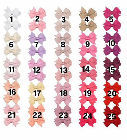 Small Hair Bows 2"  {The Kai Bow} Pigtail Set